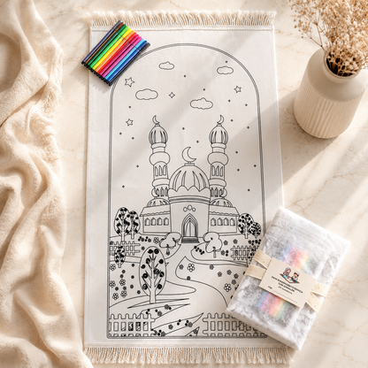 Ausmalbarer Kinder Gebetsteppich