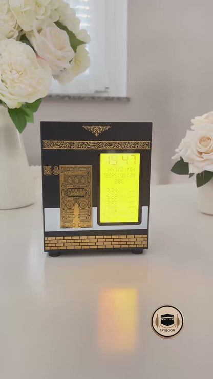 Kaaba Azan Uhr mit Quran Speaker | Islamische Gebetsuhr